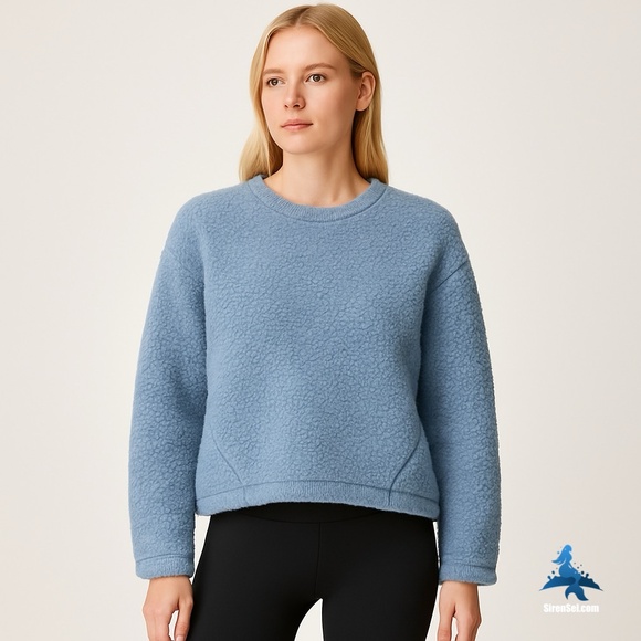 1150 lululemon Wool Whenever Sherpa Pullover – Size 4 – Chambray (powder blue) - Picture 1 of 11